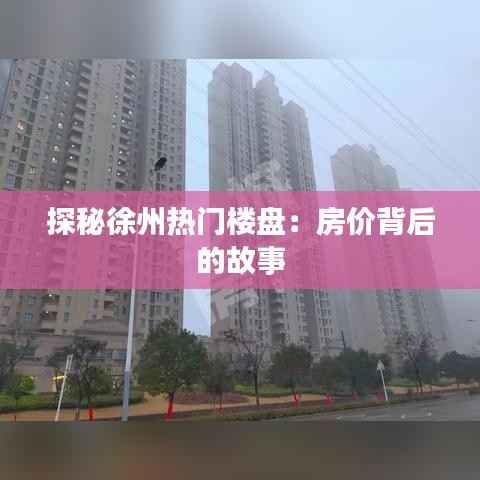 探秘徐州热门楼盘:房价背后的故事