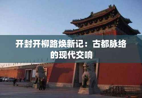 开封开柳路焕新记:古都脉络的现代交响