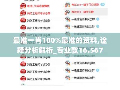 最准一肖100%最准的资料,诠释分析解析_专业款16.567