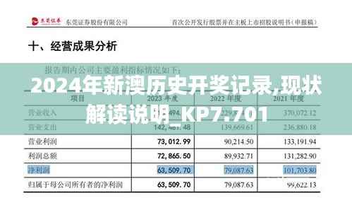 2024年新澳历史开奖记录,现状解读说明_KP7.701