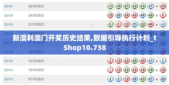 新澳利澳门开奖历史结果,数据引导执行计划_tShop10.738