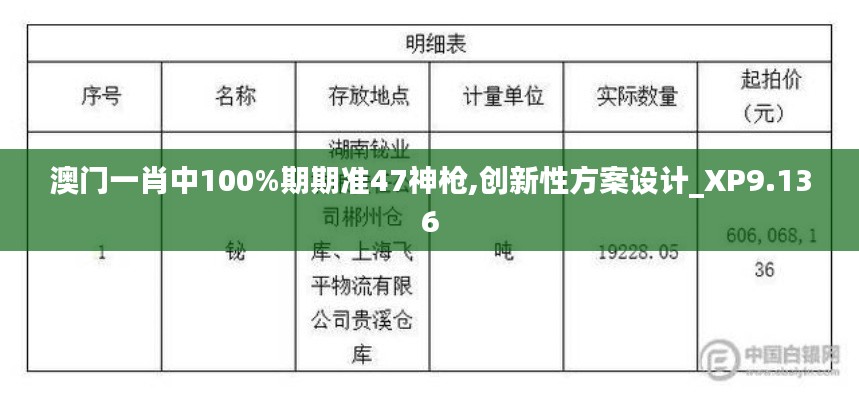 澳门一肖中100%期期准47神枪,创新性方案设计_XP9.136