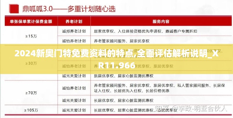 2024新奥门特免费资料的特点,全面评估解析说明_XR11.966