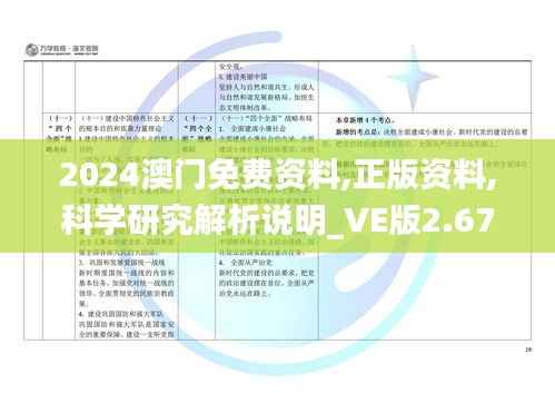 2024澳门免费资料,正版资料,科学研究解析说明_VE版2.676