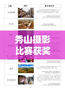 秀山摄影比赛获奖名单揭晓,记录美好瞬间的荣耀瞬间