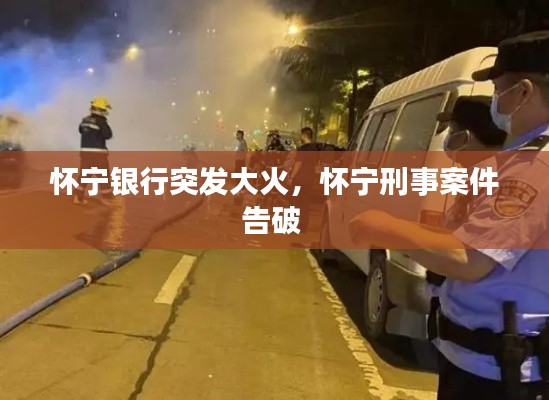 怀宁银行突发大火，怀宁刑事案件告破 